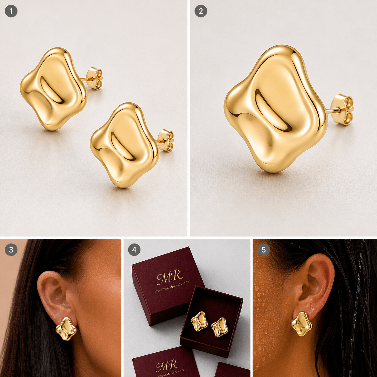 Abstract Bloom Studs