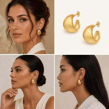 Sculpted Volume Hoops