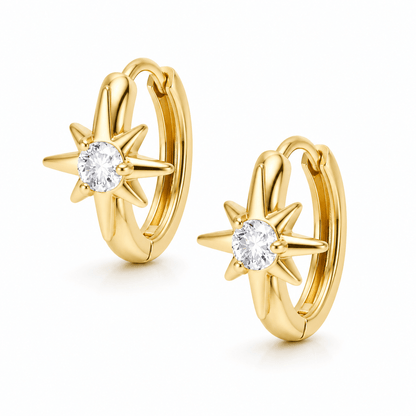Star Pavé Hoops