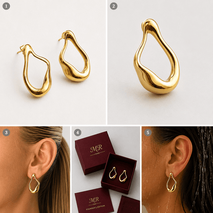 Sculpted Wave Earrings