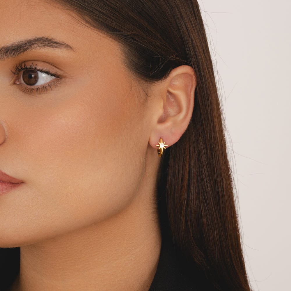 Star Pavé Hoops